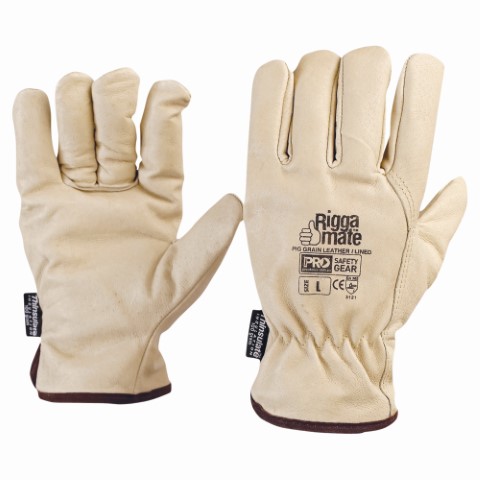 PRO GLOVE RIGGERS PIG-GRAIN W/3M THINSULATE LINING LARGE